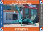 Uslugi mini-zurawiami gasienicowymi, MiniCrane, Rental SpiderLift, Maeda, Jekko, Unic, Jaslo, Krosno