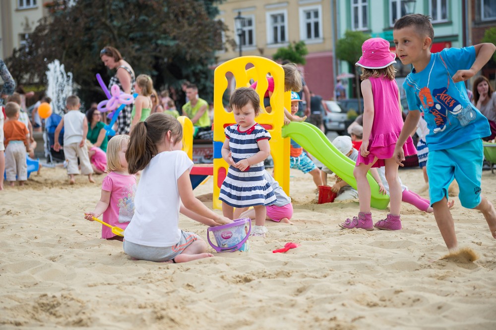 Plaża na krośnieńskim rynku 2014 fot. Łukasz Jaracz