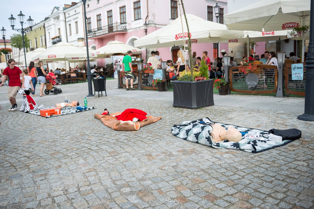 Plaża na krośnieńskim rynku 2014 fot. Łukasz Jaracz