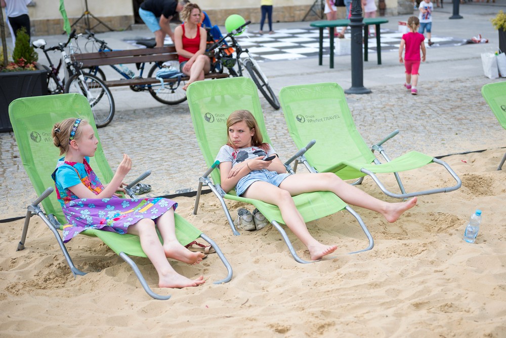 Plaża na krośnieńskim rynku 2014 fot. Łukasz Jaracz