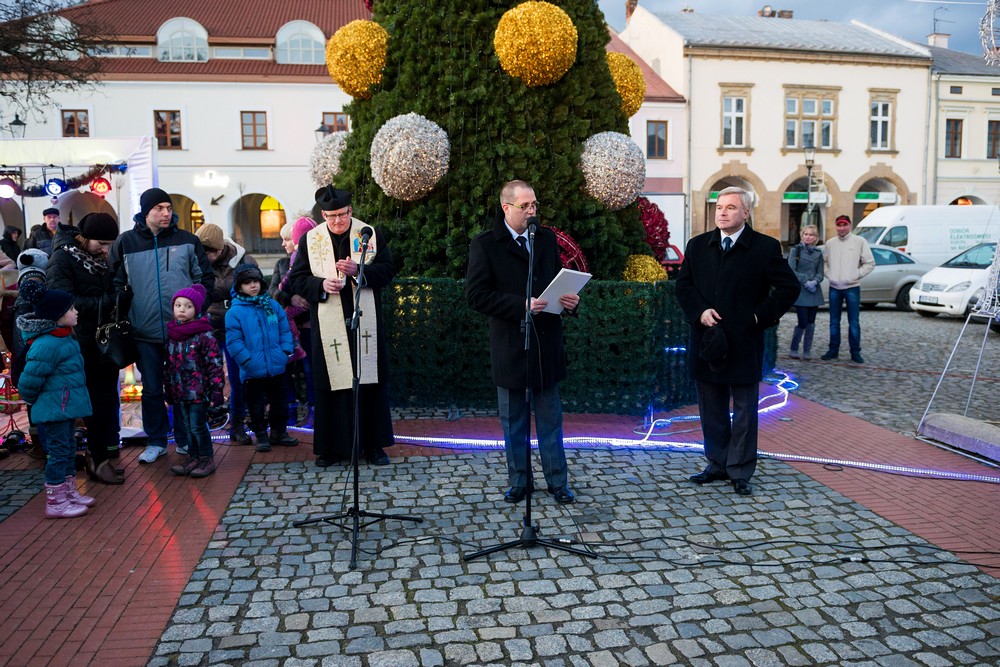 Wigilia na krośnieńskim rynku 2014 fot. Łukasz Jaracz