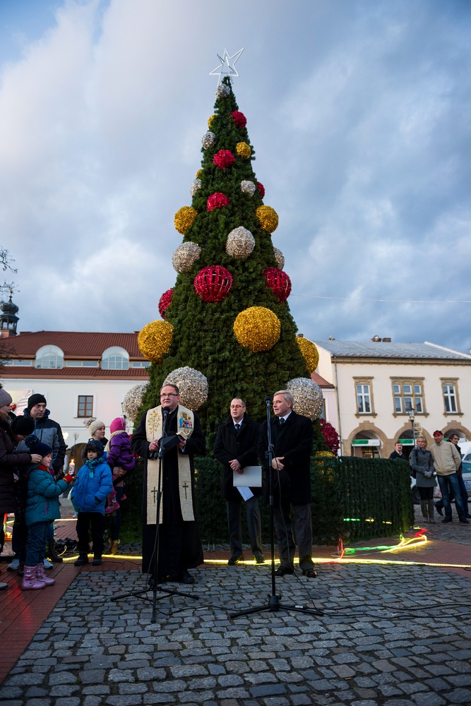 Wigilia na krośnieńskim rynku 2014 fot. Łukasz Jaracz
