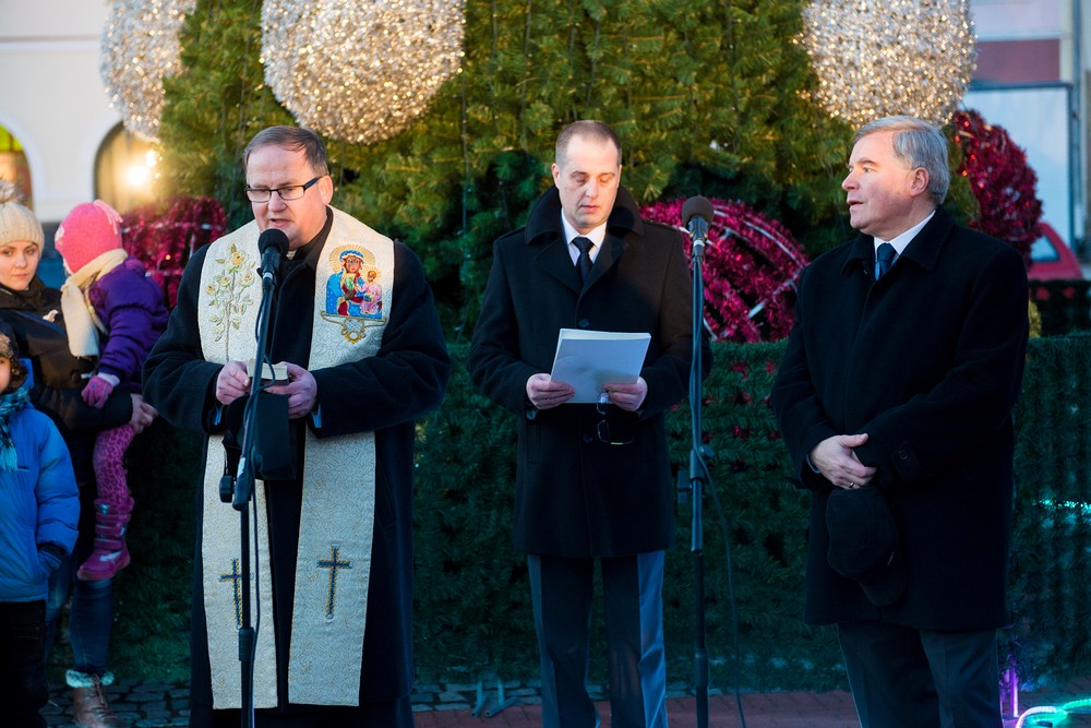 Wigilia na krośnieńskim rynku 2014 fot. Łukasz Jaracz