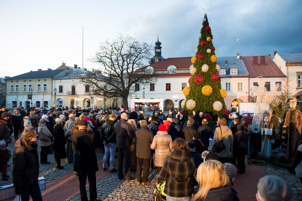 Wigilia na krośnieńskim rynku 2014 fot. Łukasz Jaracz