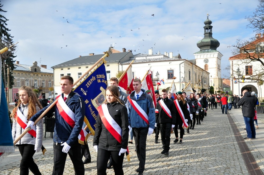 W Krośnie uczczono Święto Niepodległości. Fot. Piotr Dymiński