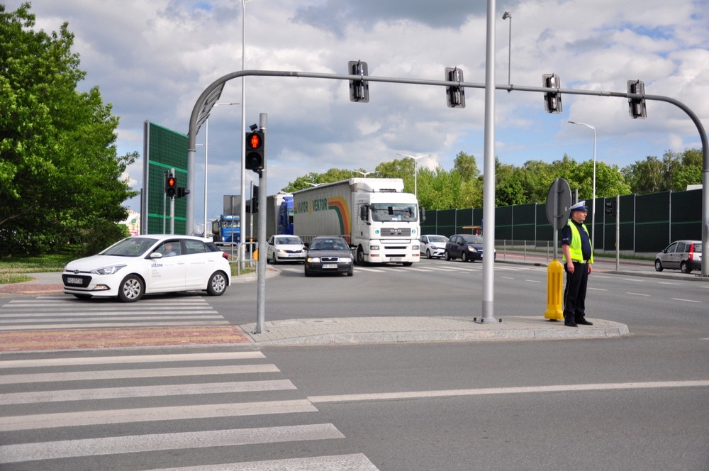 Karambol na DK28. Fot. Piotr Dymiński