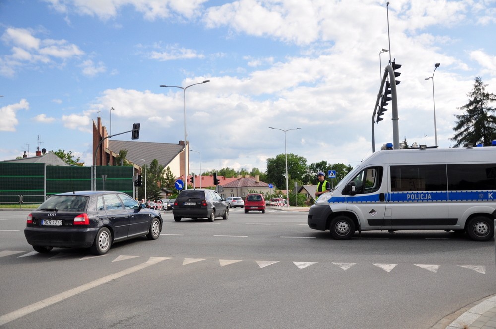 Karambol na DK28. Fot. Piotr Dymiński