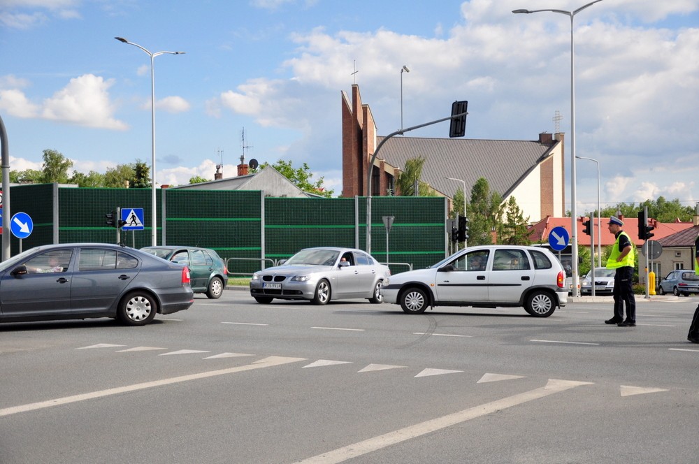 Karambol na DK28. Fot. Piotr Dymiński