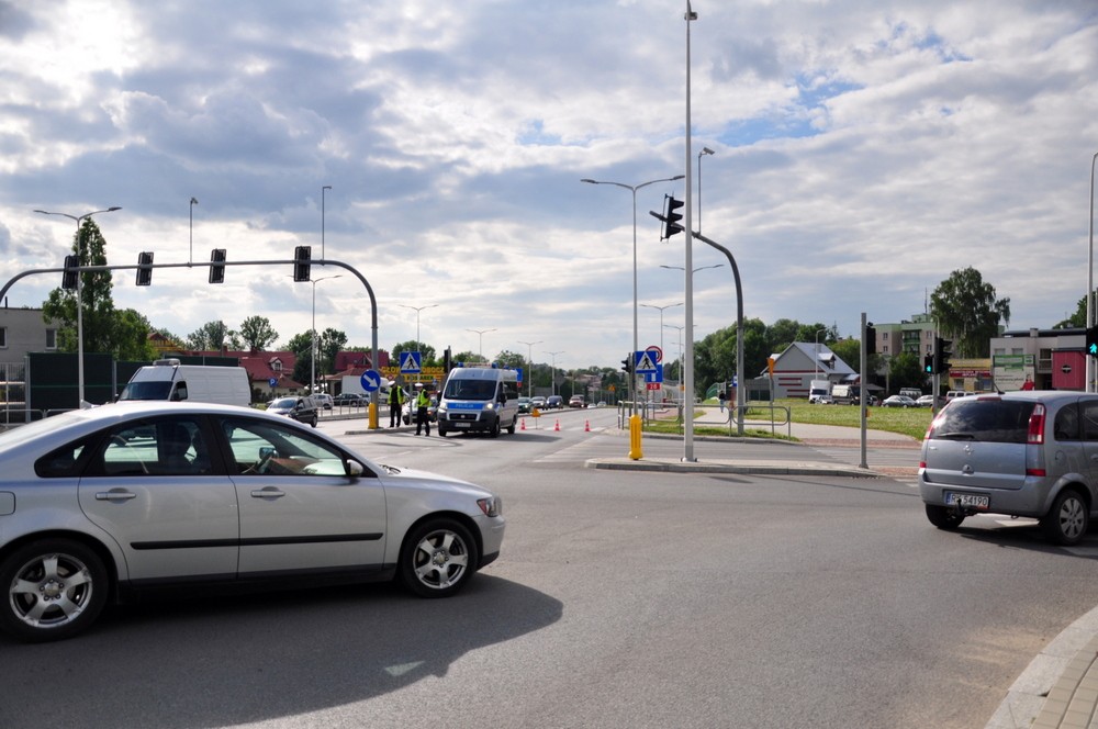 Karambol na DK28. Fot. Piotr Dymiński