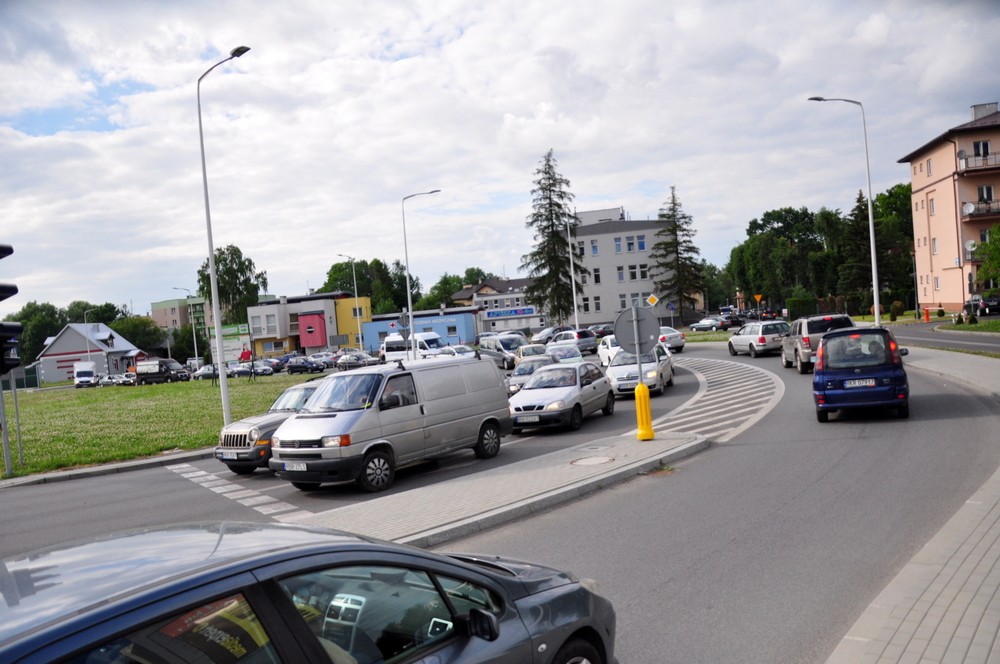 Karambol na DK28. Fot. Piotr Dymiński