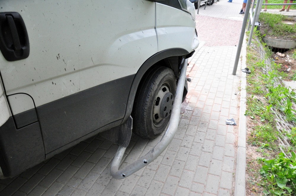 Karambol na DK28. Fot. Piotr Dymiński