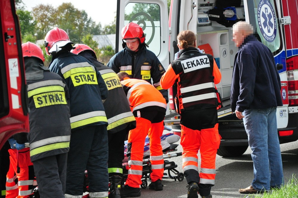 Wypadek: motocyklista wjechał do rowu