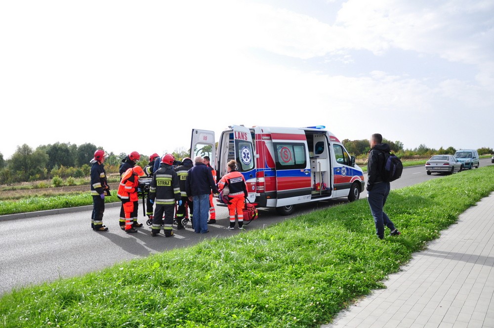 Wypadek: motocyklista wjechał do rowu