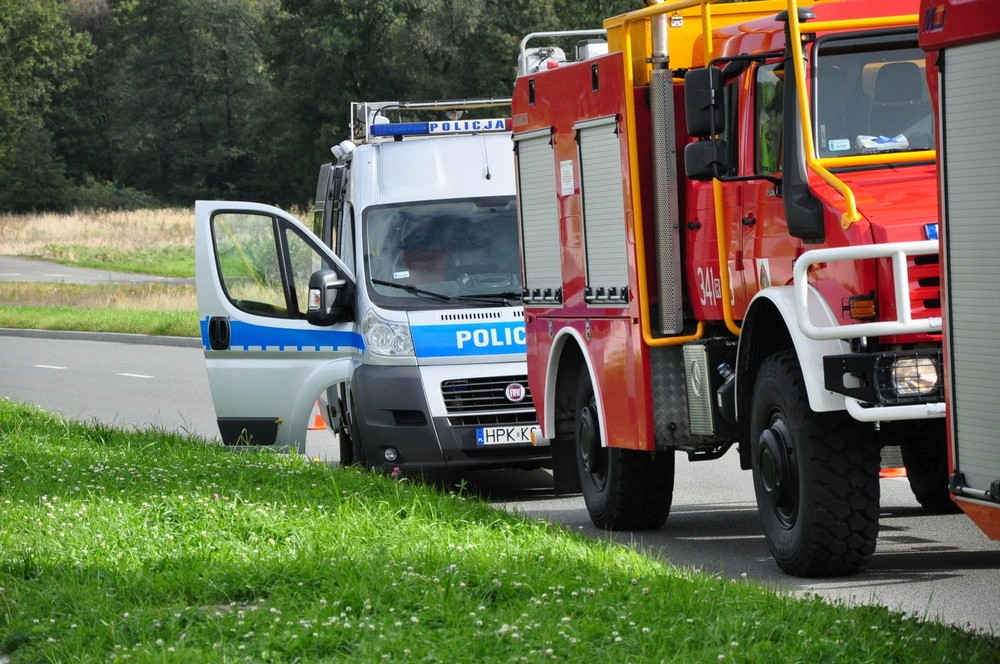 Wypadek: motocyklista wjechał do rowu