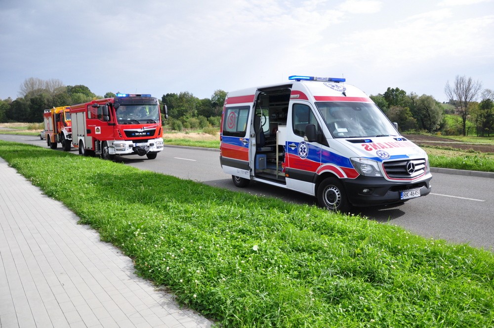 Wypadek: motocyklista wjechał do rowu